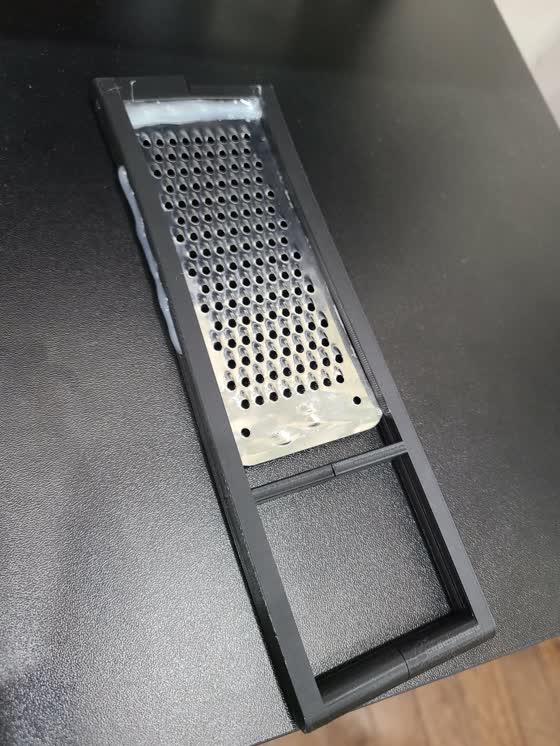 Finished 3D printed cheese grater
